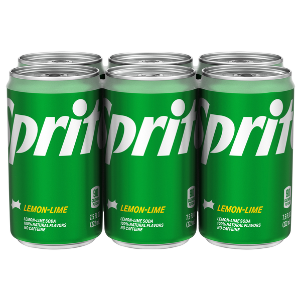 Sprite Lemon Lime Soda Mini Cans - 6 pk