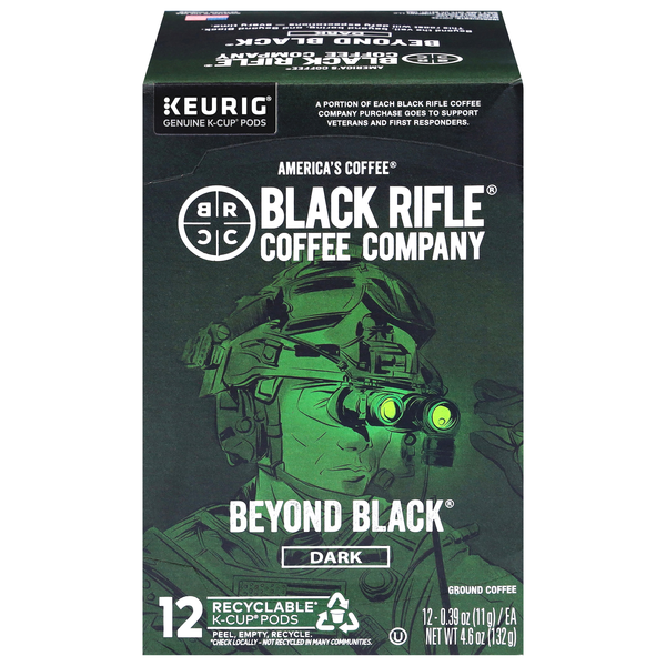 Black Rifle Coffee Company Beyond Black Dark Roast Coffee K-Cup Pods