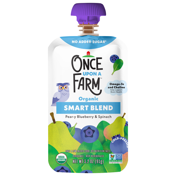 Once Upon a Farm Organic Smart Blend Pear-y Blueberry & Spinach