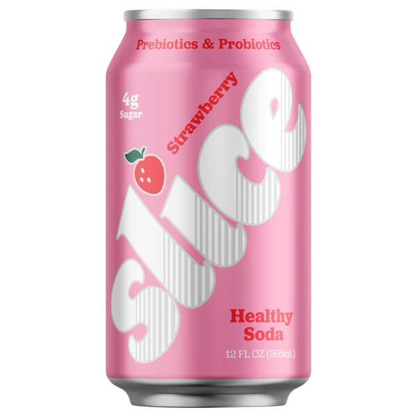 Slice Strawberry Healthy Soda