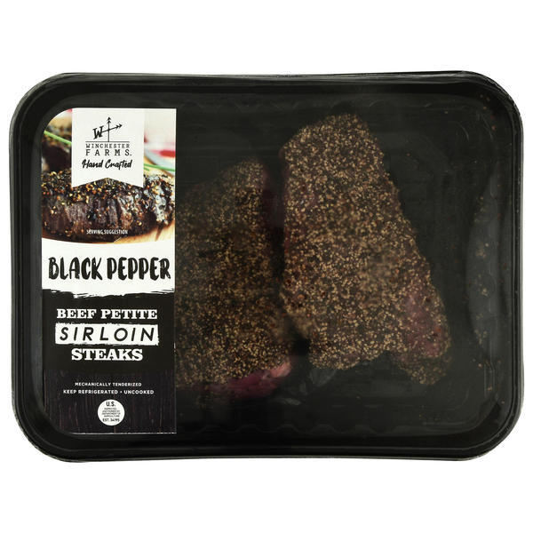 Winchester Farms Black Pepper Beef Petite Sirloin Steaks - 2 ct Fresh