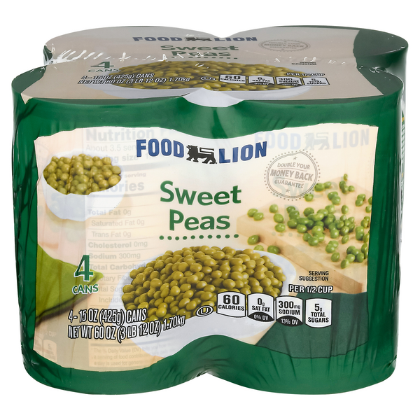 Food Lion Sweet Peas - 4 ct