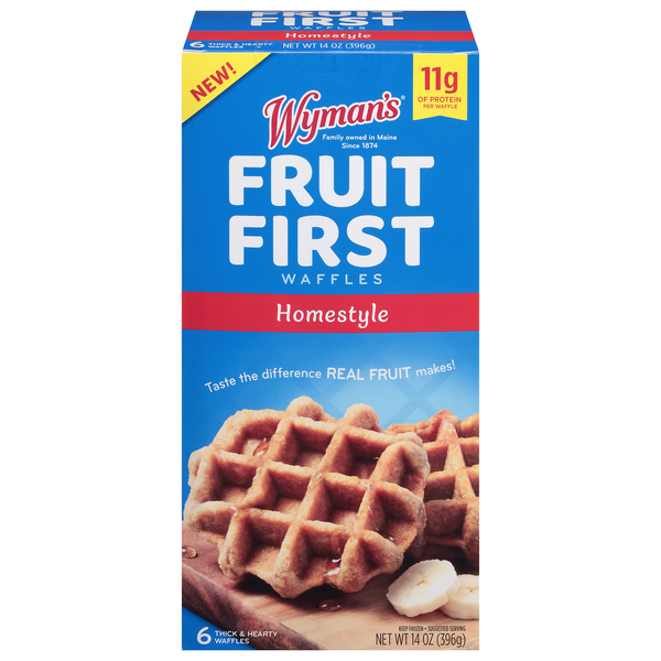 Wyman's Fruit First Homestyle Waffles - 6 ct