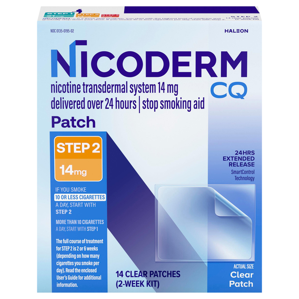 NicoDerm CQ Stop Smoking Patch Extended Release Clear Step #2