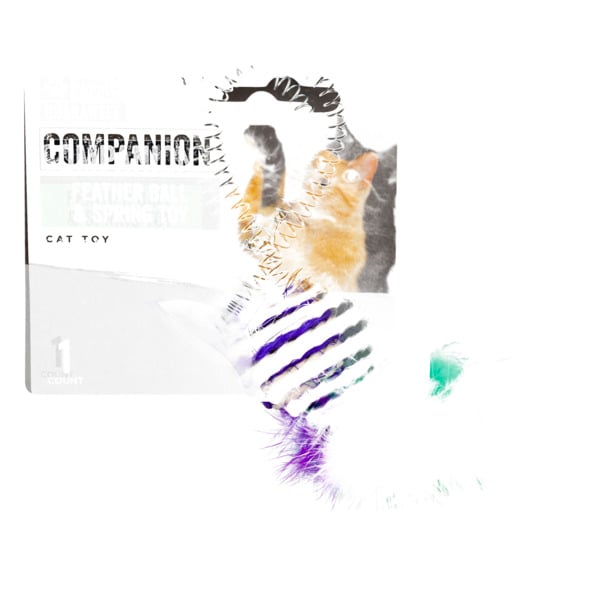 Companion Cat Toy Feather Ball & Spring Toy