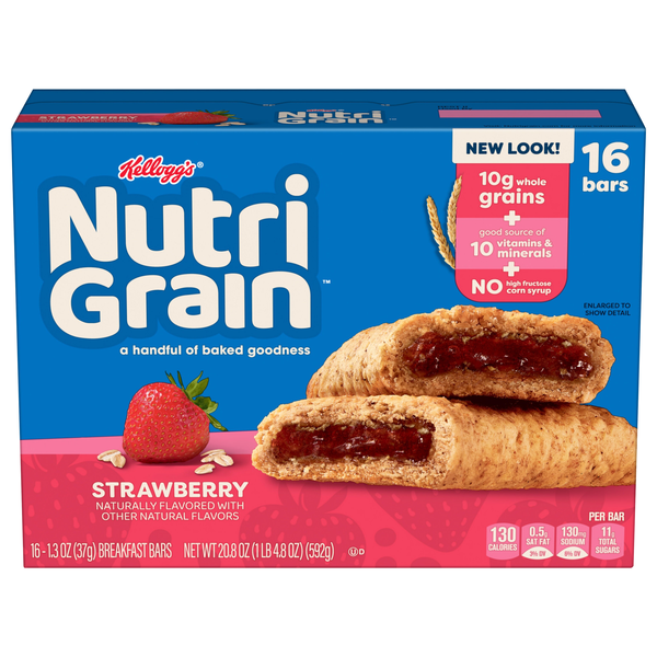 Nutri-Grain Strawberry Soft Baked Breakfast Bars Value Pack - 16 ct
