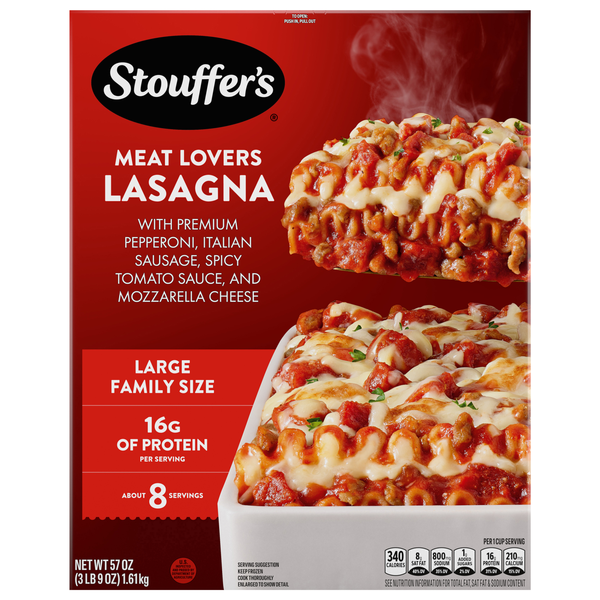 Stouffer's Meat Lovers Lasagna Large Family Size Frozen Meal
