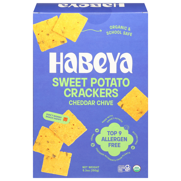 Habeya Cheddar Chive Sweet Potato Crackers