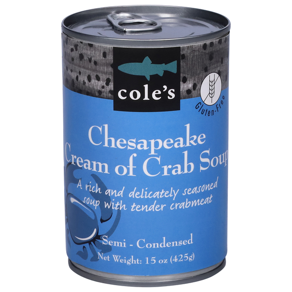 Cole's Semi-Condensed Gluten Free Chesapeake Cream of Crab Soup