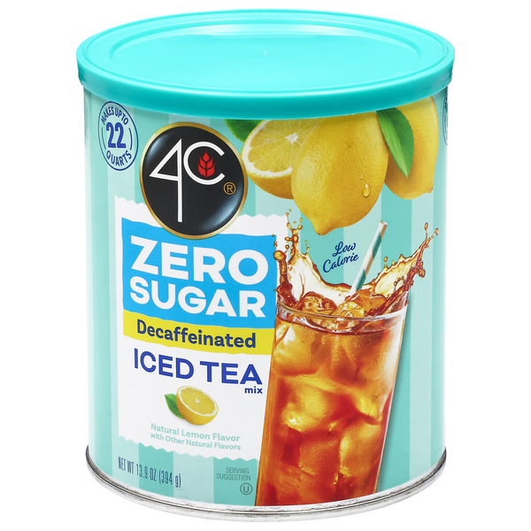 4C Zero Sugar Decaffeinated Lemon Flavor Iced Tea Mix