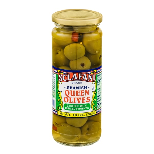 Sclafani Spanish Queen Olives Stuffed with Minced Pimiento