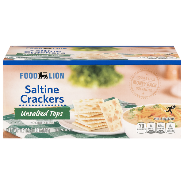 Food Lion Unsalted Tops Saltine Crackers