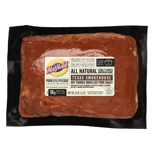 Save on Hatfield Dry Rub Seasoned Boneless Pork Roast Texas Smokehouse