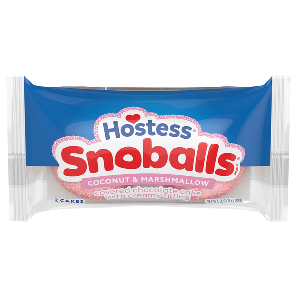 Hostess Snoballs Snack Cakes - 2 ct
