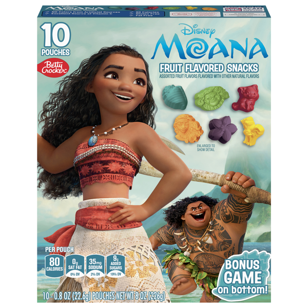 Betty Crocker Disney Moana Fruit Flavored Snacks - 10 ct