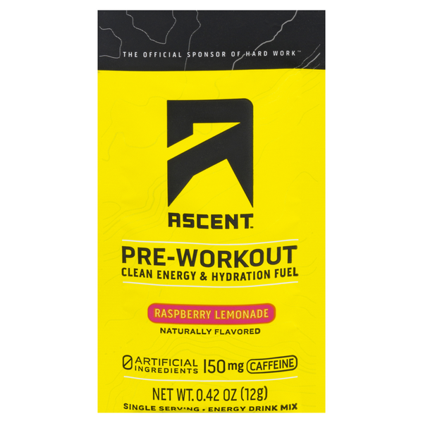 Save on Ascent PreWorkout Energy Drink Mix Raspberry Save on Ascent PreWorkout Energy Drink Mix Raspberry