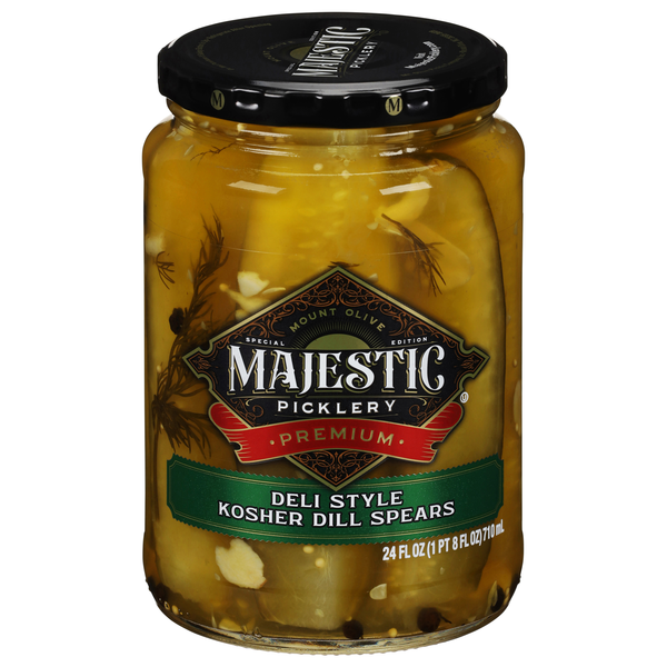 Mt. Olive Majestic Picklery Pickles Kosher Dill Spears Deli Style