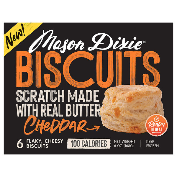 Mason Dixie Ready To Heat Cheddar Biscuits - 6 ct Frozen
