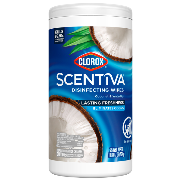 Clorox Scentiva Coconut & Waterlilly Disinfecting Wipes