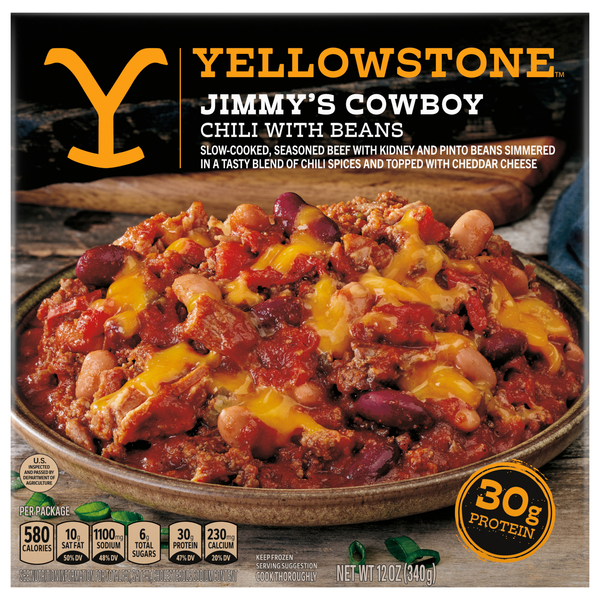 Yellowstone Jimmy's Cowboy Chili with Beans 30g Protein Frozen Meal