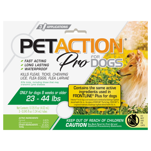 Pet Action Pro Flea & Tick Treatment for Dogs 23-44 lbs