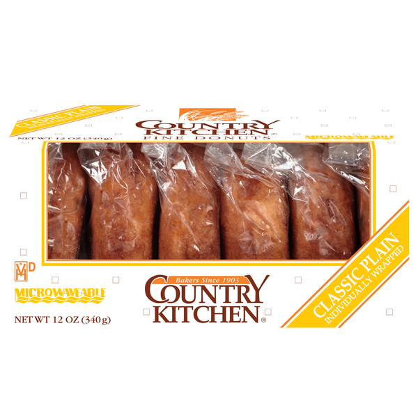 Country Kitchen Classic Plain Donuts (Individually Wrapped) - 6 ct