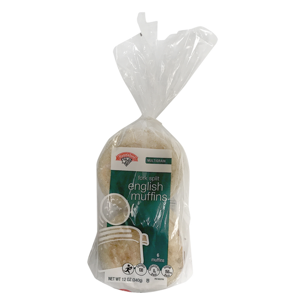 Hannaford Multigrain Fork Split English Muffins - 6 ct