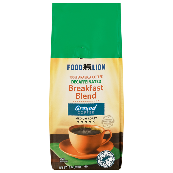 Food Lion Decaffeinated Breakfast Blend Medium Roast Ground Coffee