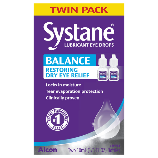 Systane Balance Lubricant Eye Drops Restorative Formula - 2 ct