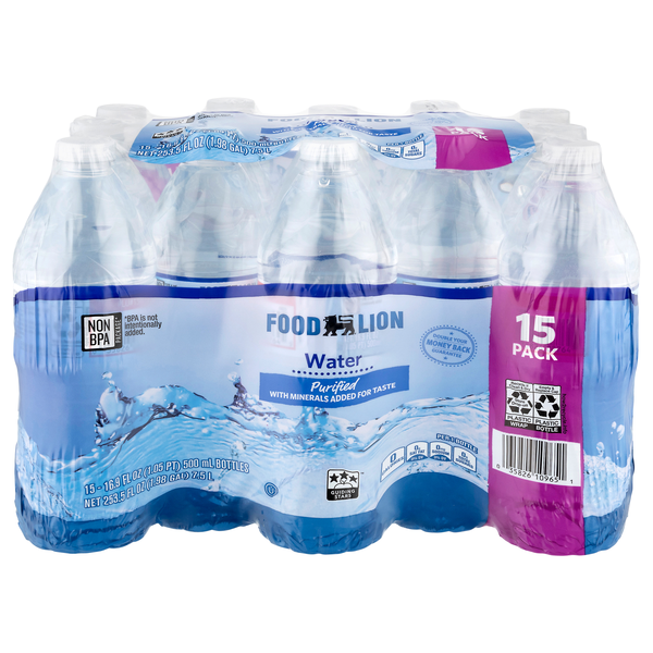 Food Lion Purified Drinking Water - 15 pk