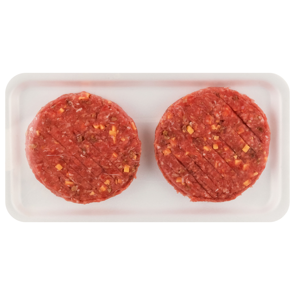 Our Brand Bacon Cheese Prime Rib Patties - 2 ct Fresh