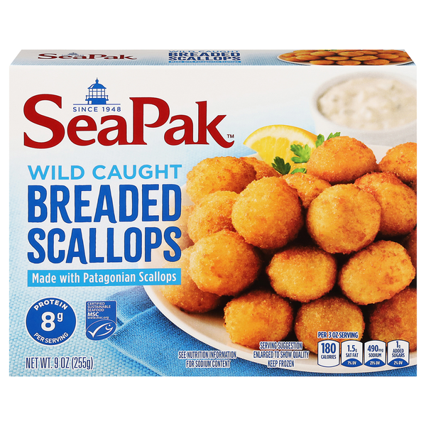 SeaPak Wild Caught Breaded Scallops Frozen