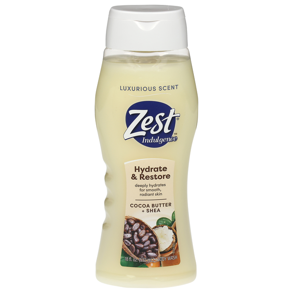 Save on Zest Indulgence Cocoa Butter & Shea Creamy Body Wash Order