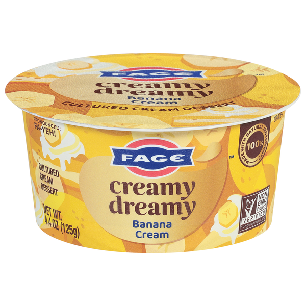 FAGE Creamy Dreamy Banana Cream Cultured Cream Dessert Cup