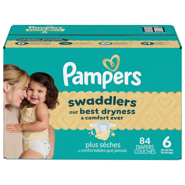 Pampers Swaddlers Size 6 Baby Diapers 35+ lb