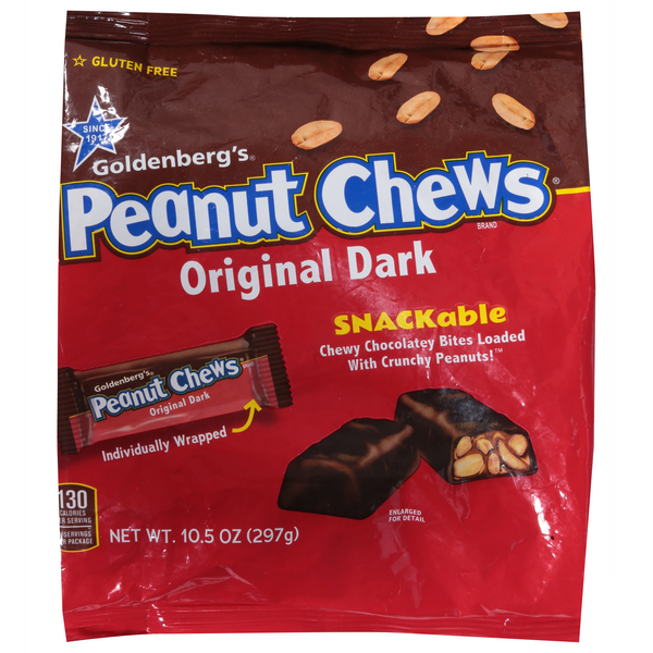 Save on Goldenberg's Peanut Chews Original Dark Snackable Gluten Free