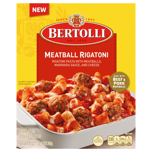 Save on Bertolli Meatball Rigatoni Frozen Order Online Delivery Stop