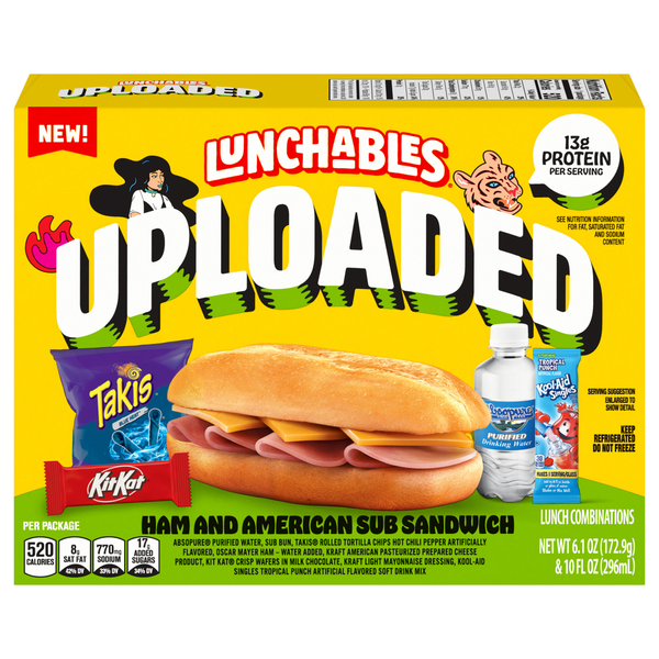 Lunchables Uploaded Ham & American Sub Sandwich Lunch Combinations