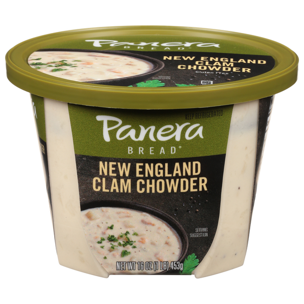 Panera Bread New England Clam Chowder Soup Refrigerated