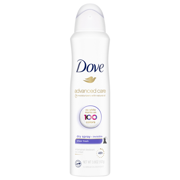 Dove Advanced Care Sheer Finish Antiperspirant Deodorant Dry Spray