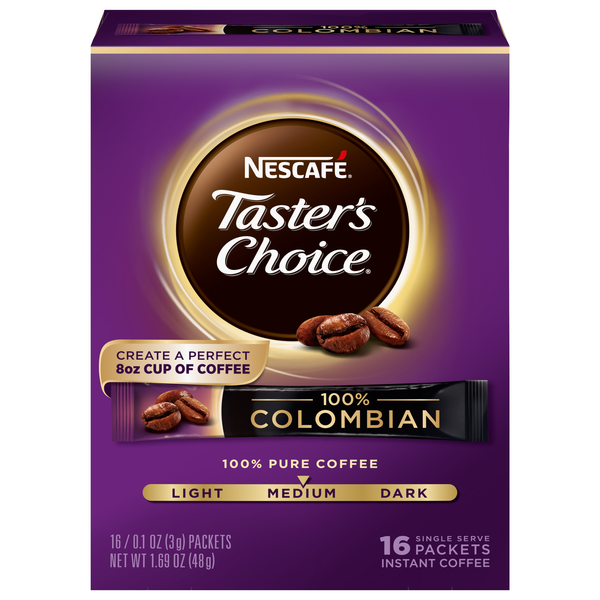 Save on Nescafe Taster's Choice 100 Columbian Instant Coffee Packets
