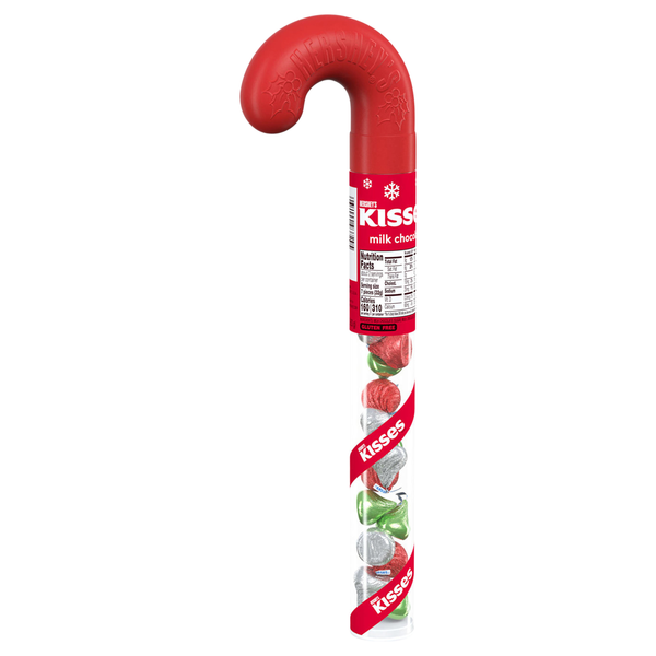 Hershey's KISSES Milk Chocolate Christmas Candy Filled Cane