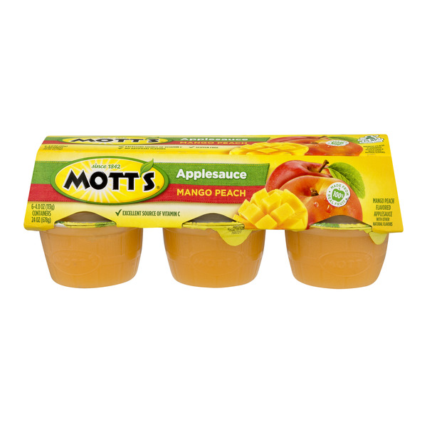 Save on Mott's Apple Sauce Cups Mango Peach 6 ct Order Online Delivery Giant
