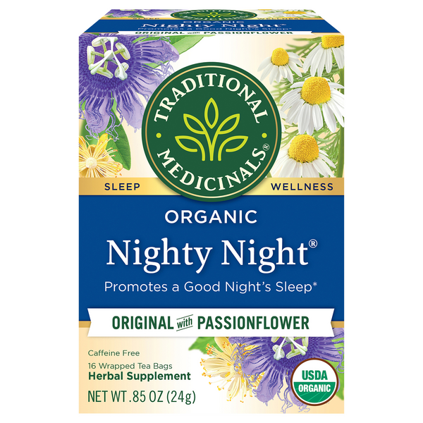 Traditional Medicinals Organic Nighty Night Passionflower Herbal Tea Bags