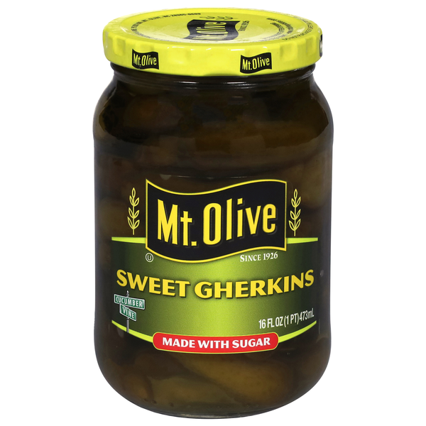 Mt. Olive Sweet Gherkins Made with Sugar