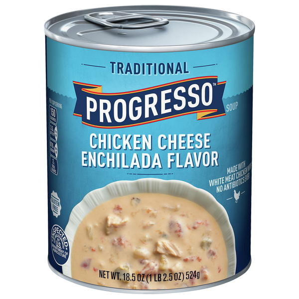 Save on Progresso Traditional Chicken Cheese Enchilada Soup Gluten Free