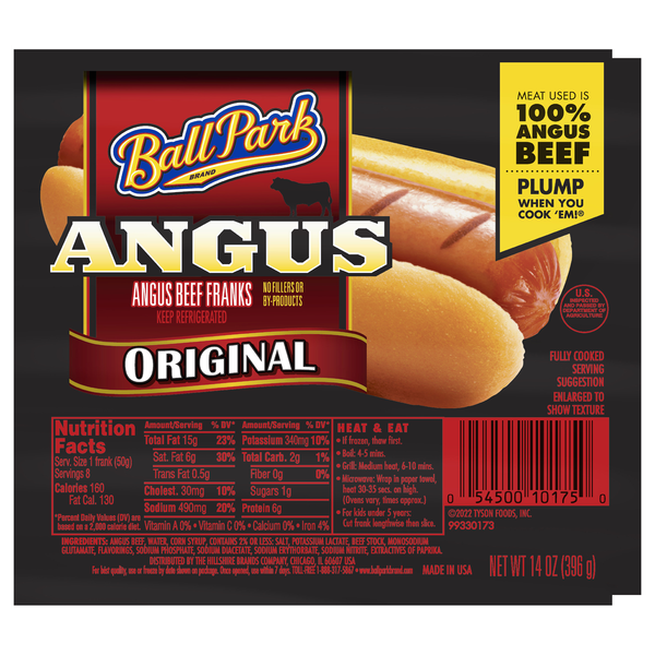 Ball Park Original Angus Beef Franks - 8 ct