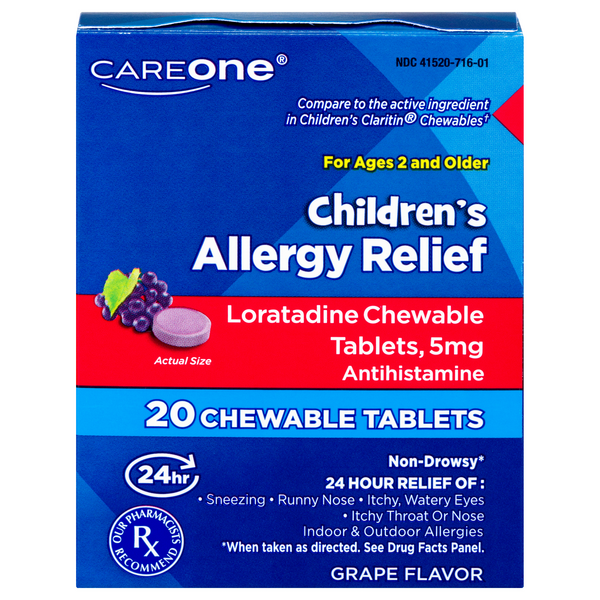 Save on CareOne Children's Allergy Relief Chewable Tablets Order Online