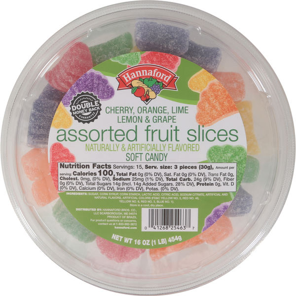 Hannaford Assorted Fruit Slices Soft Candy