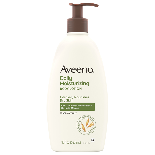 Aveeno Daily Moisturizing Body Lotion Dry Skin Fragrance Free Pump